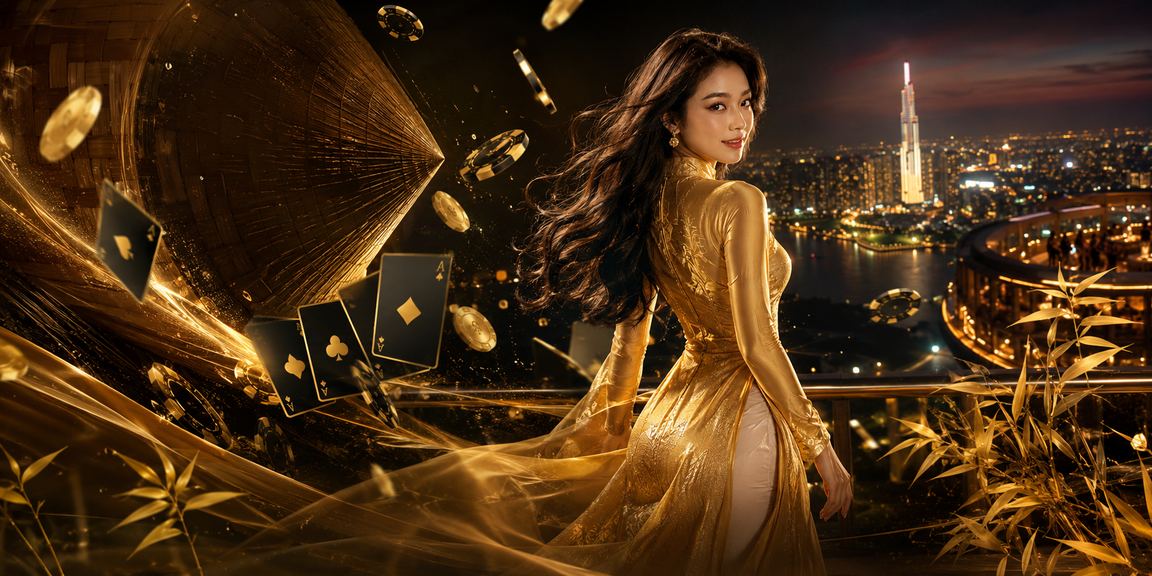 Không khí game bài tại TP.HCM với phong cách truyền thống áo dài Việt Nam kết hợp trải nghiệm casino hiện đại